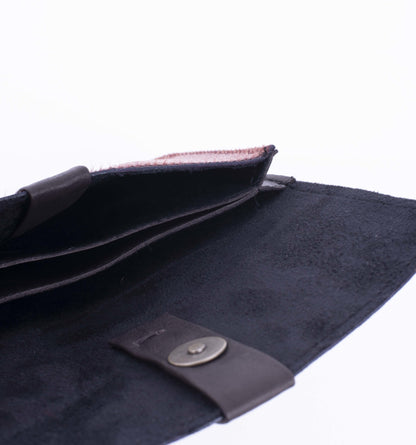 Wilma cavallino coffee - pochette in pelle beige - Marta Ray