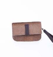 Wilma cavallino stampa taupe spiga tdm - pochette in pelle beige - Marta Ray