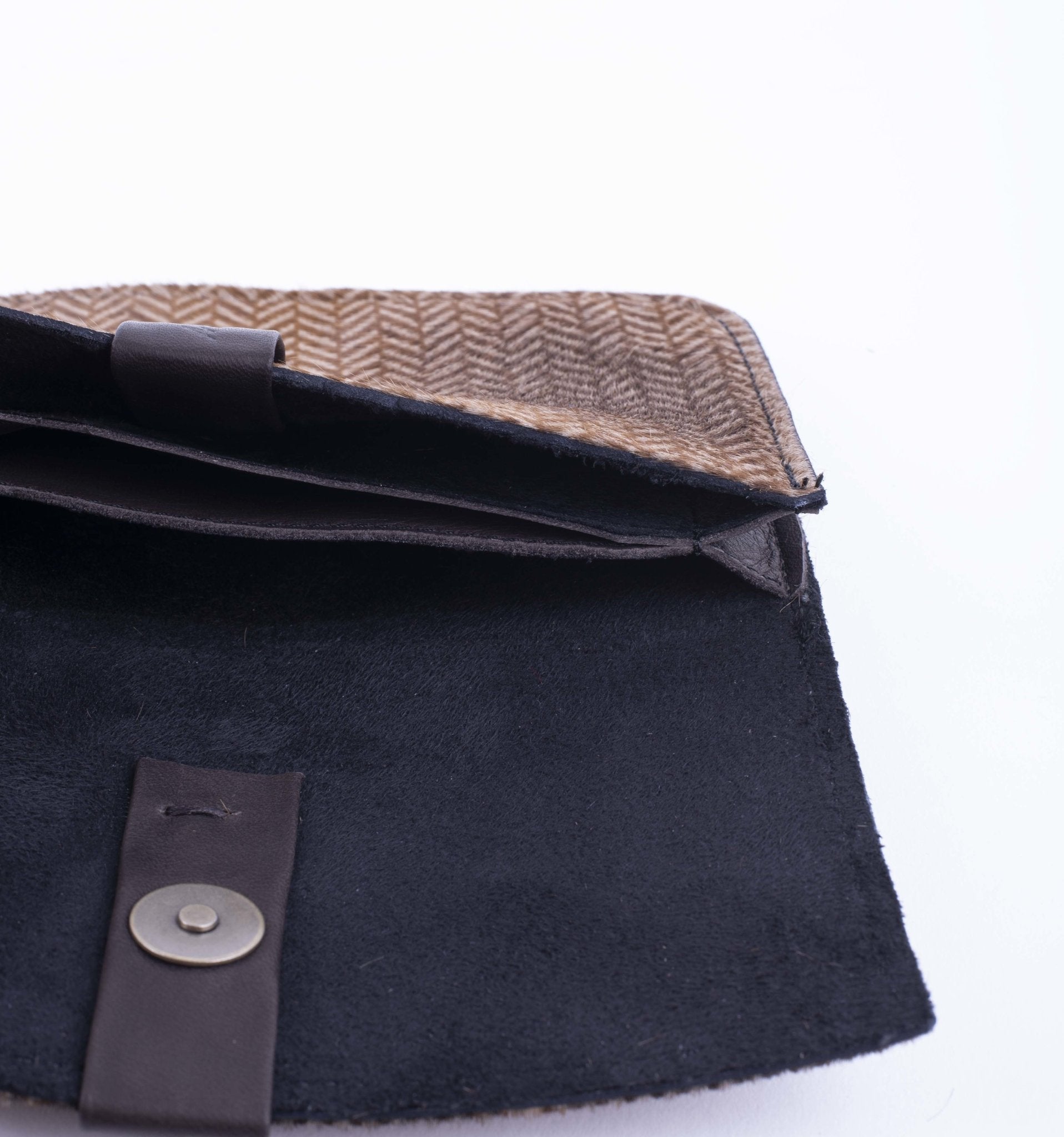 Wilma cavallino stampa taupe spiga tdm - pochette in pelle beige - Marta Ray
