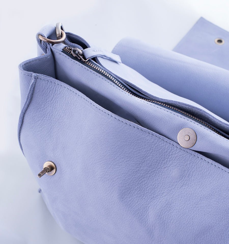 Yanira bicolor long beach lavanda+ lb lamborghini - borsa a tracolla in pelle reversibile - Marta Ray