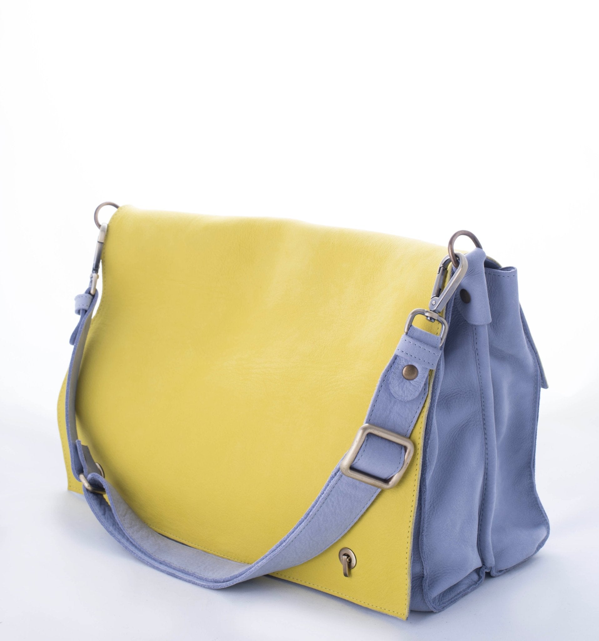 Yanira bicolor long beach lavanda+ lb lamborghini - borsa a tracolla in pelle reversibile - Marta Ray