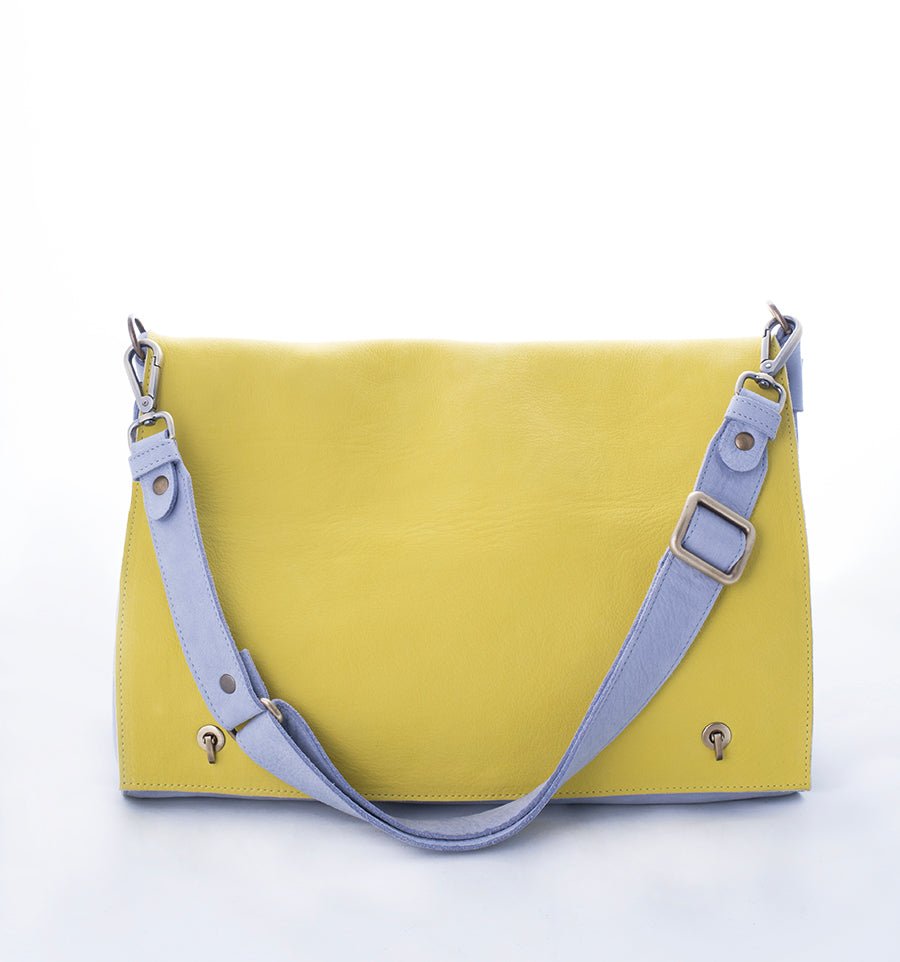 Yanira bicolor long beach lavanda+ lb lamborghini - borsa a tracolla in pelle reversibile - Marta Ray