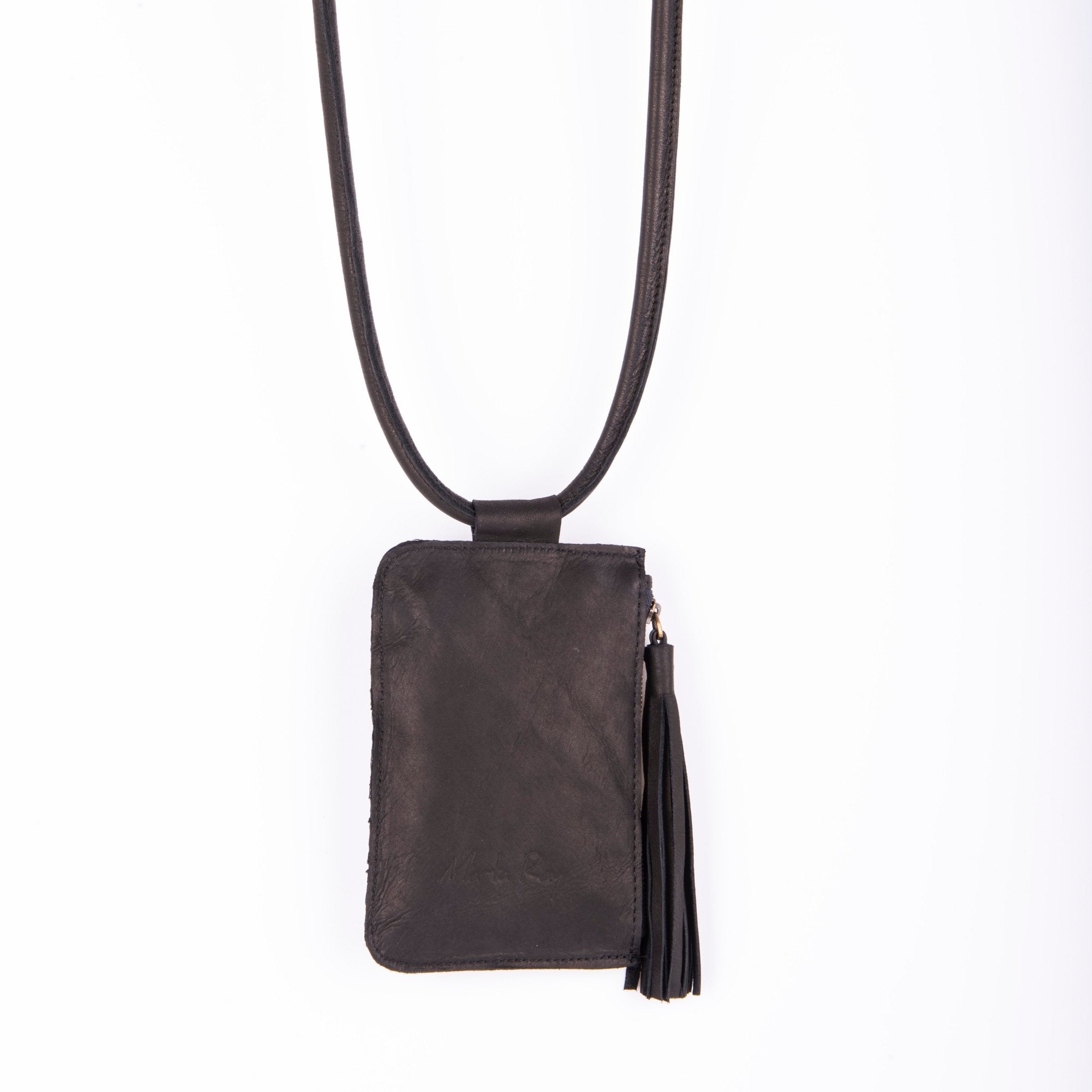 Yara cerato nero - portacellulare in pelle nera - Marta Ray