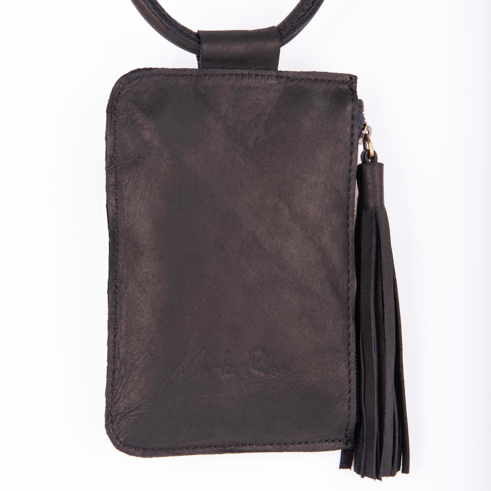 Yara cerato nero - portacellulare in pelle nera - Marta Ray