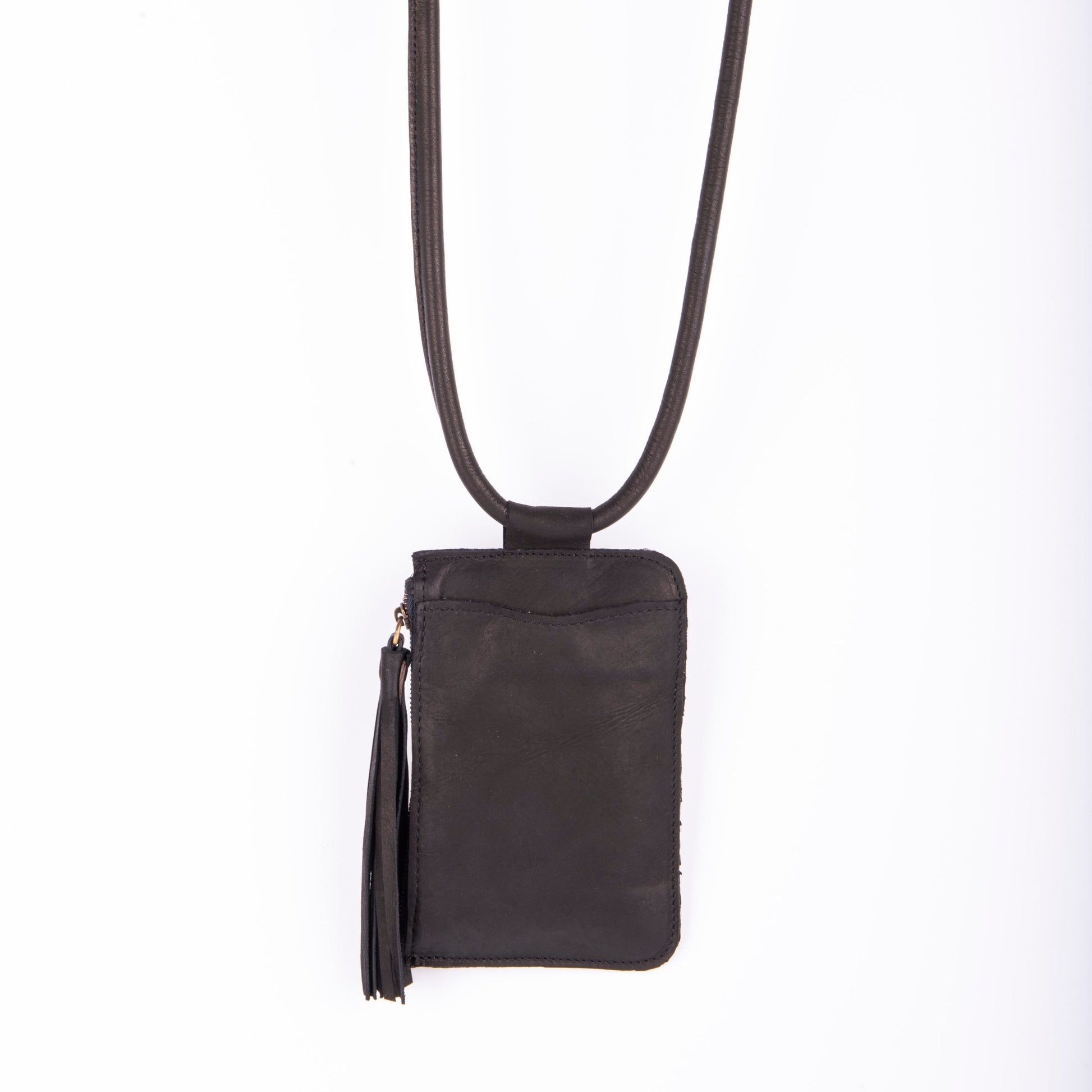Yara cerato nero - portacellulare in pelle nera - Marta Ray
