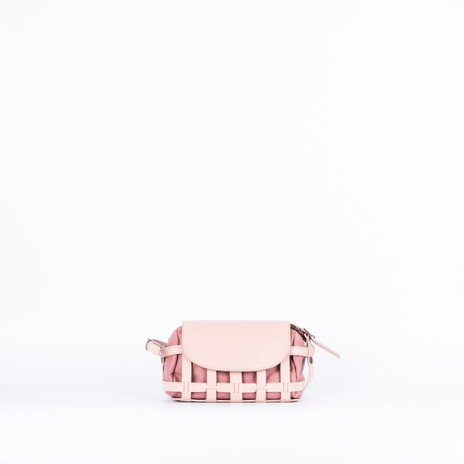 Yu trill nude+ mousse panama - borsa a tracolla in pelle rosa intercambiabile - Marta Ray
