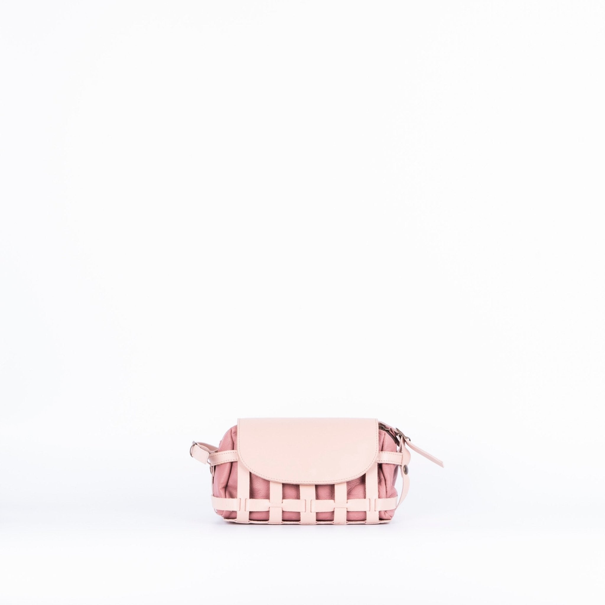 Yu trill nude+ mousse panama - borsa a tracolla in pelle rosa intercambiabile - Marta Ray