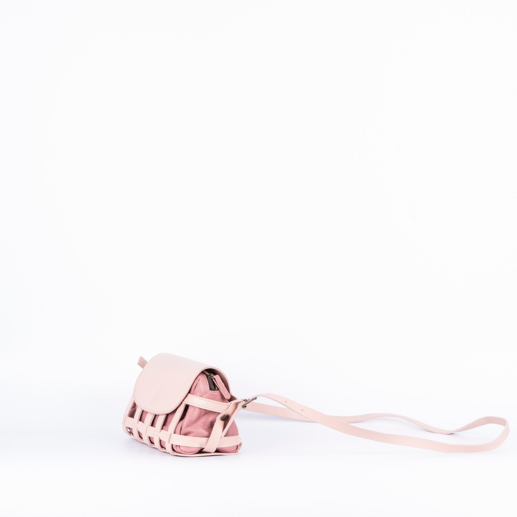Yu trill nude+ mousse panama - borsa a tracolla in pelle rosa intercambiabile - Marta Ray