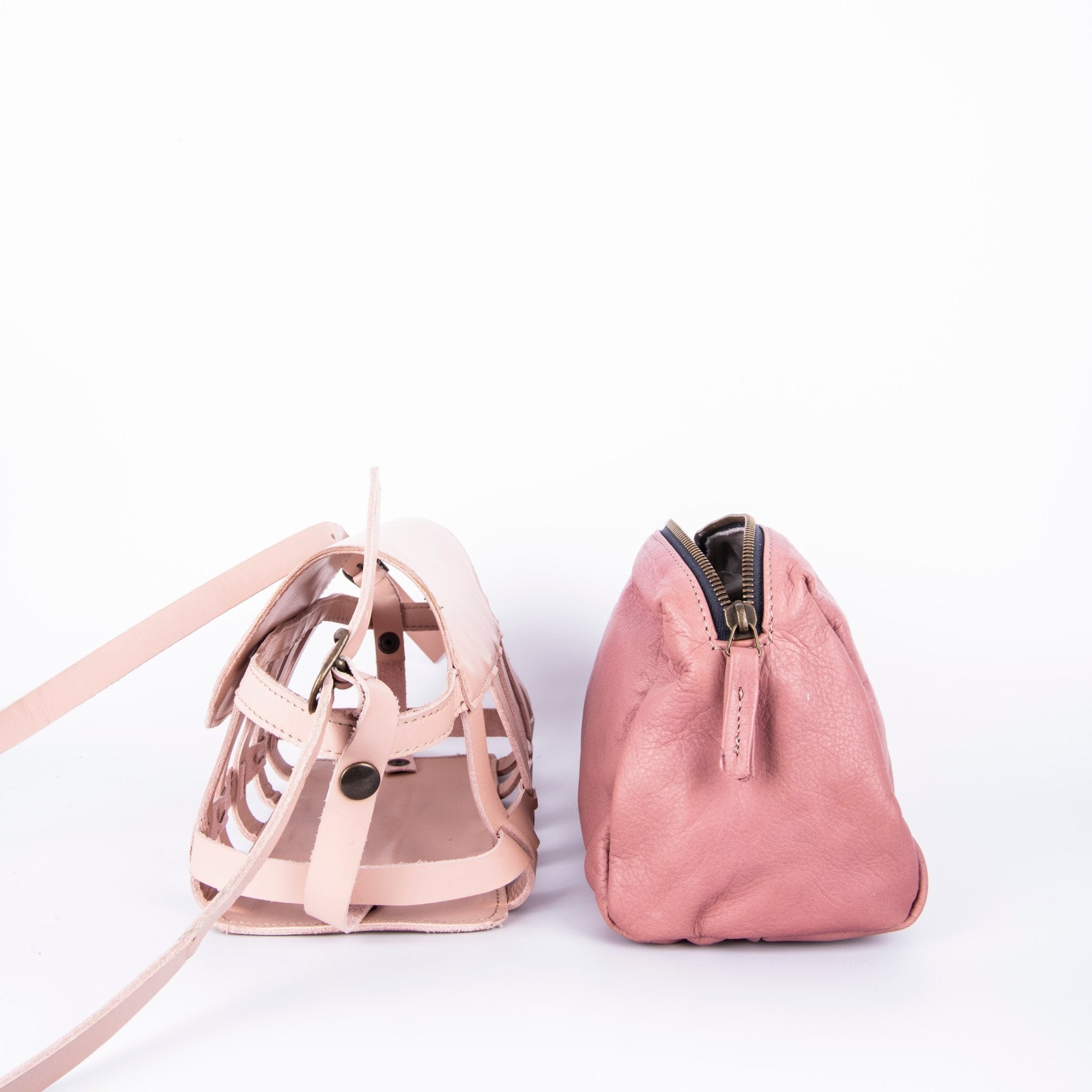 Yu trill nude+ mousse panama - borsa a tracolla in pelle rosa intercambiabile - Marta Ray