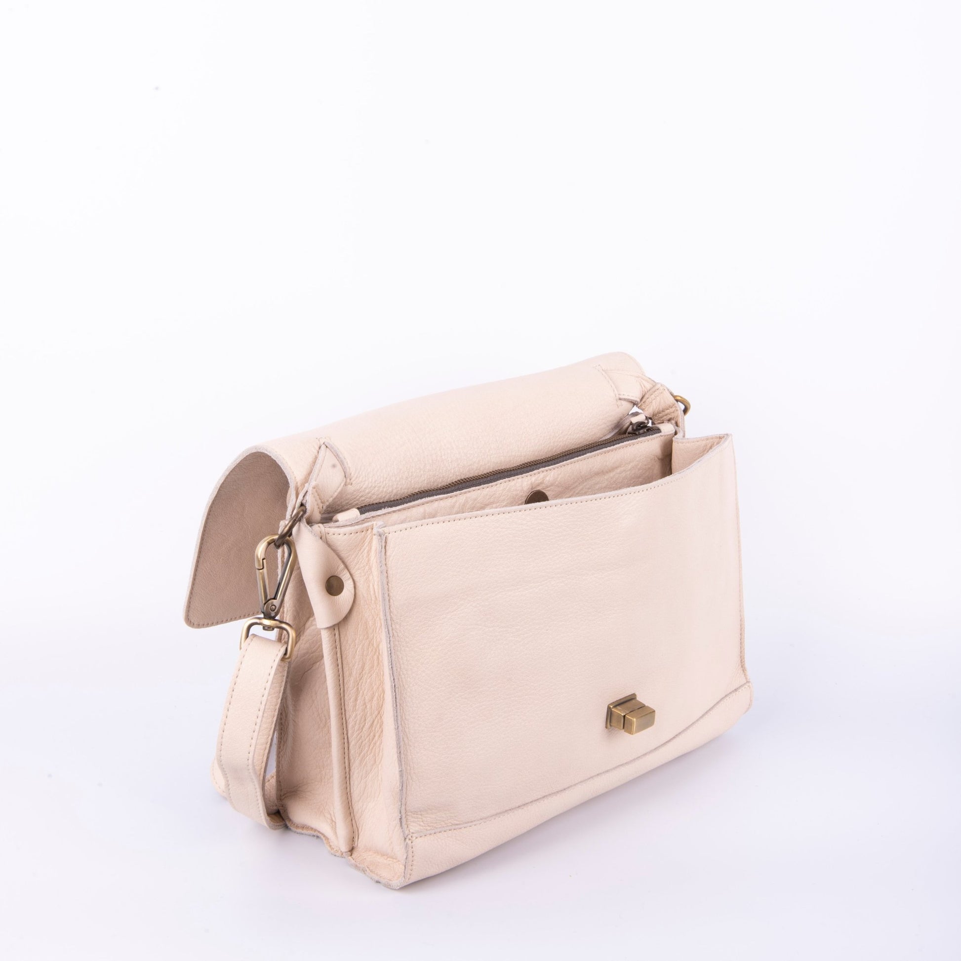 Yulia mousse latte macchiato - borsa a tracolla in pelle beige - Marta Ray