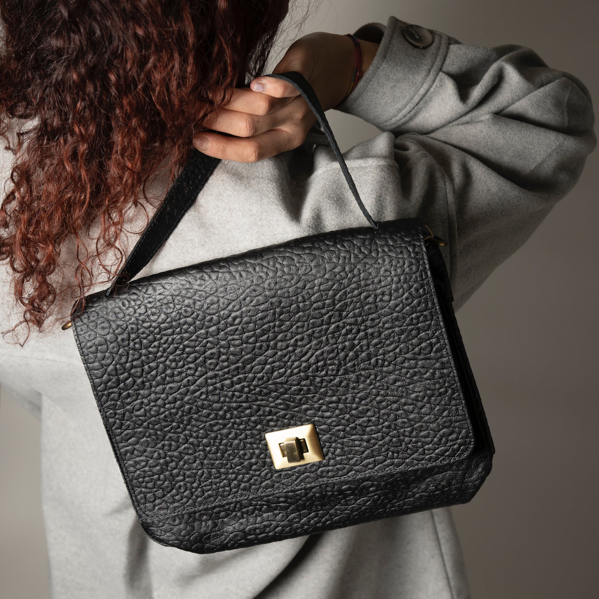 Yulia mousse latte macchiato - borsa a tracolla in pelle beige - Marta Ray