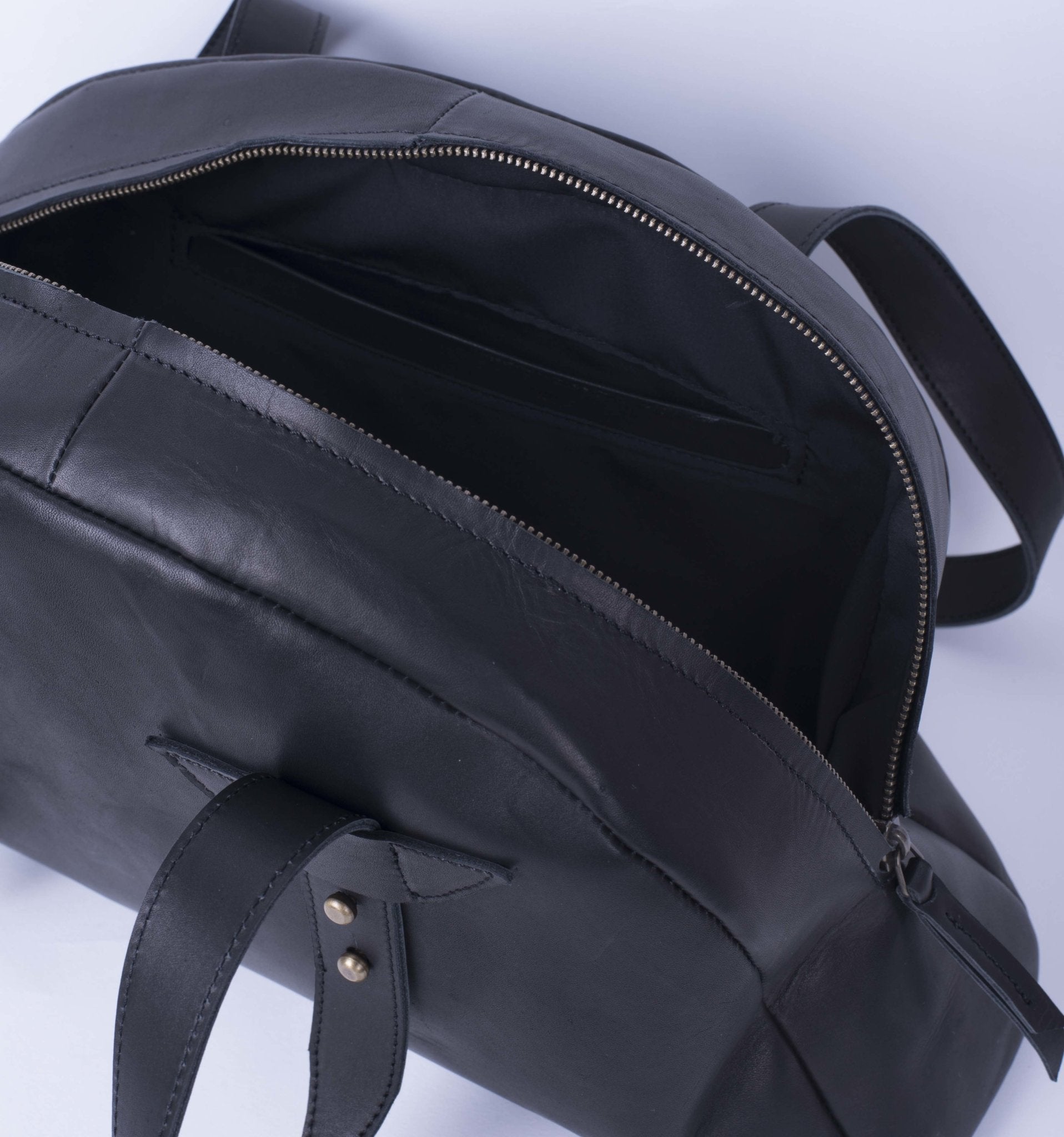 Ziggy packer nero - borsa a spalla in pelle nera - Marta Ray