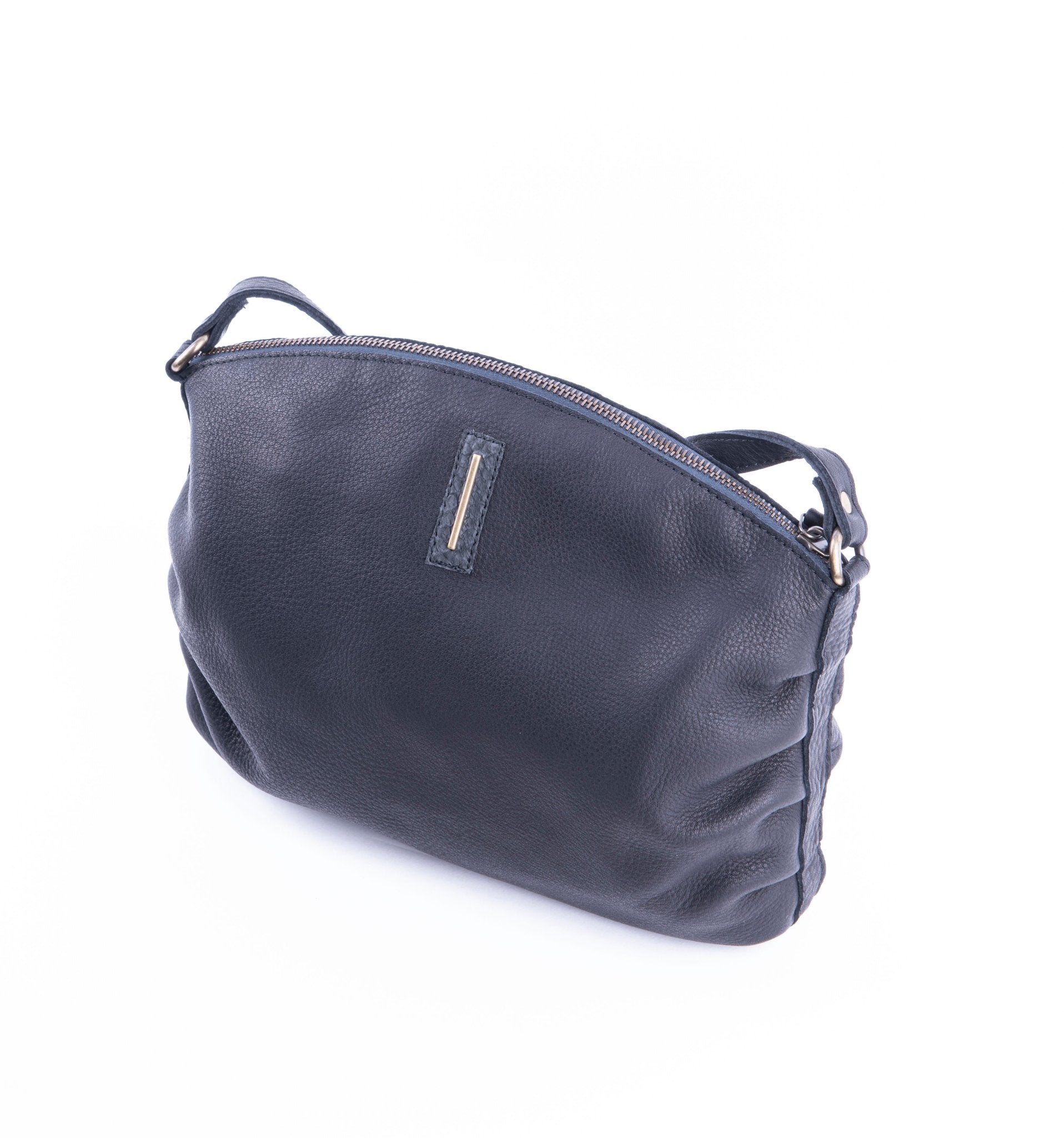 Zoe martellato nero - borsa a tracolla in pelle nera - Marta Ray
