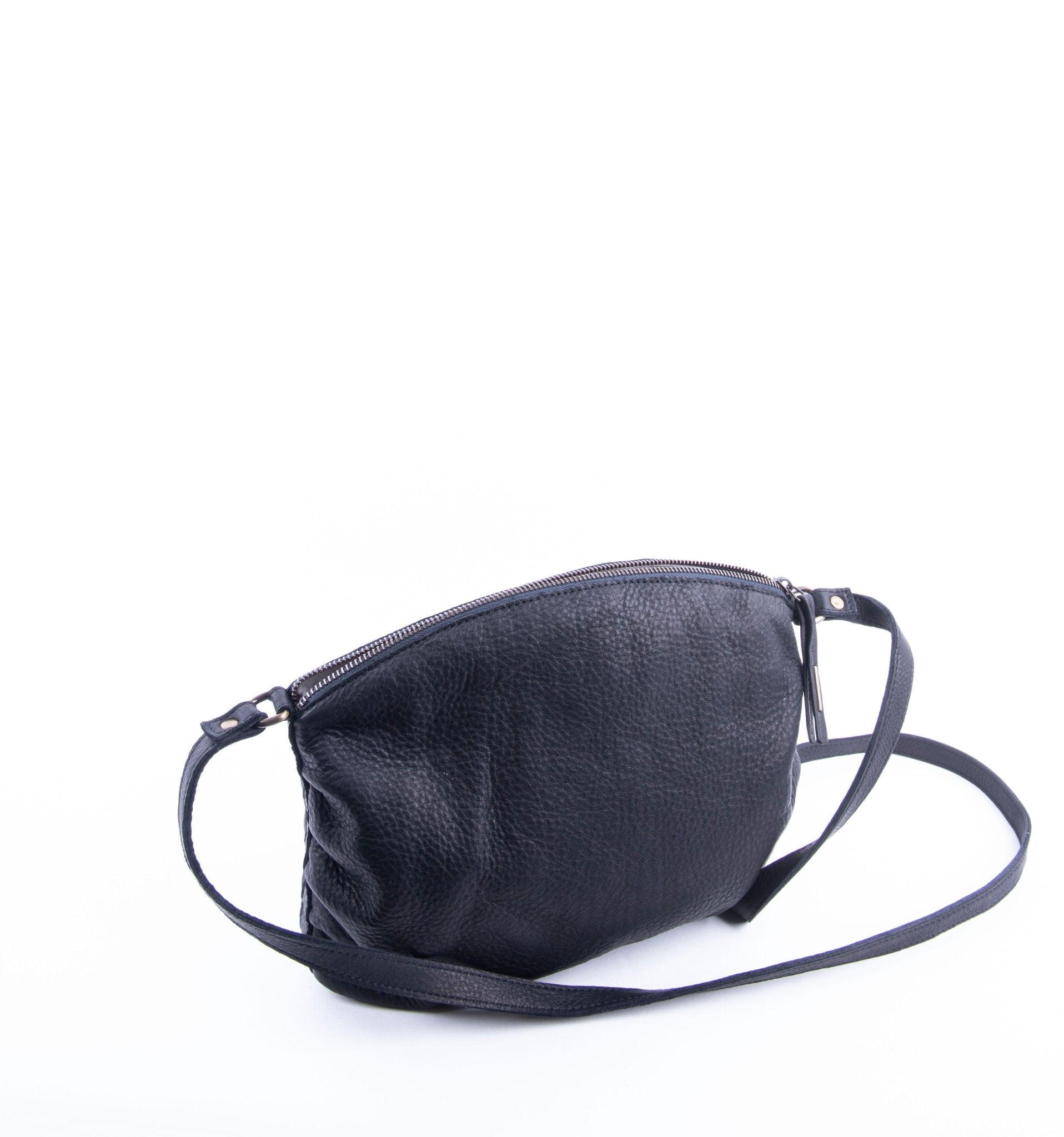 Zoe martellato nero - borsa a tracolla in pelle nera - Marta Ray