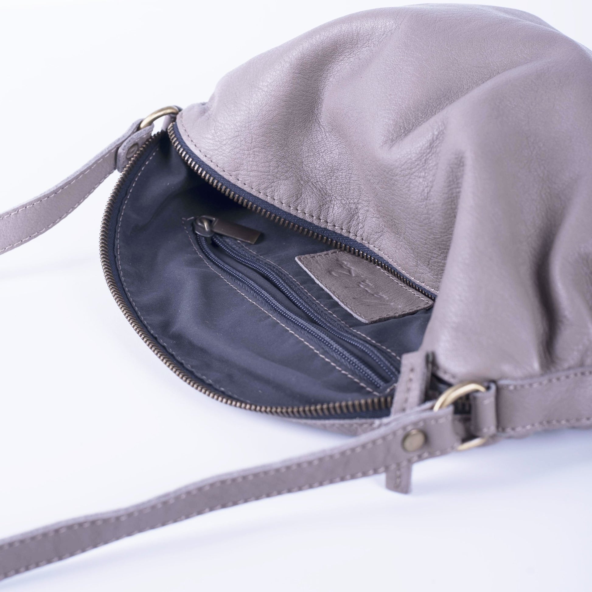Zoe mousse acacia - borsa a tracolla in pelle naturale - Marta Ray