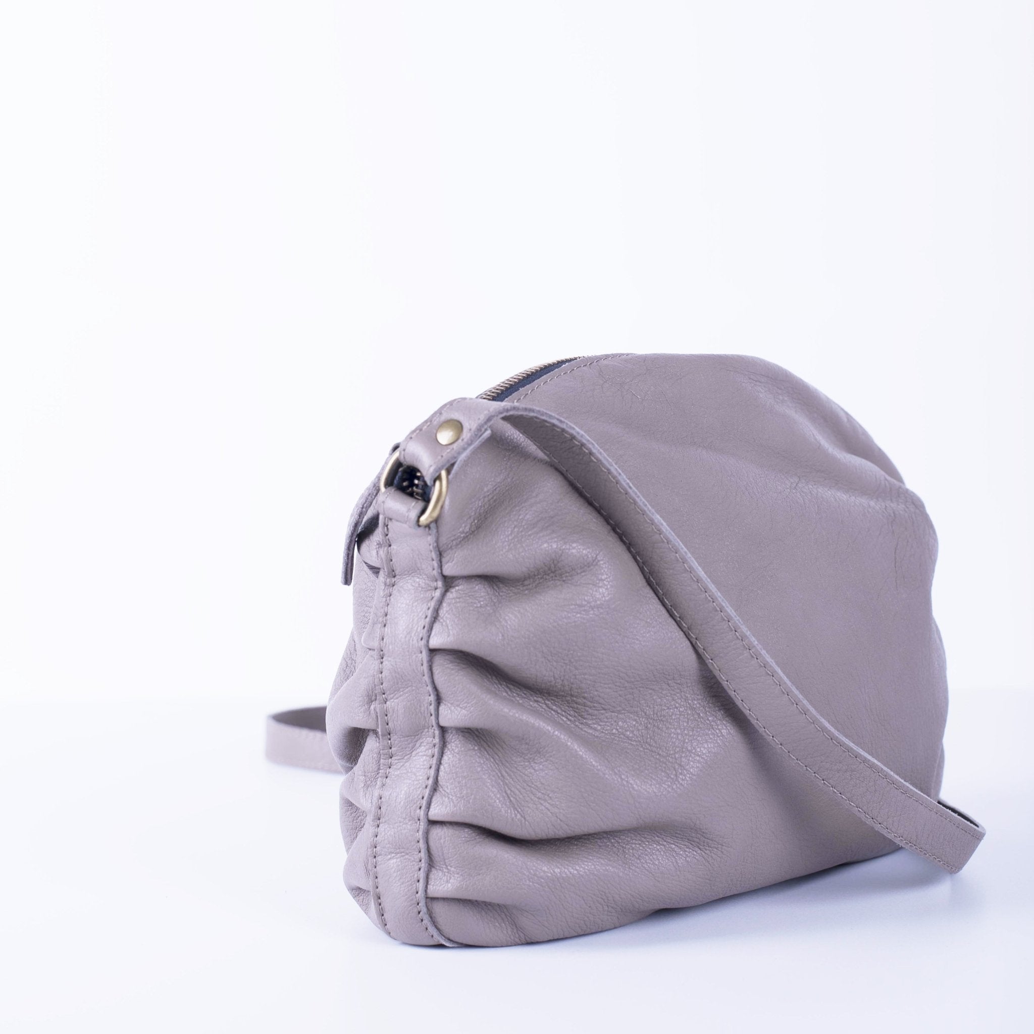 Zoe mousse acacia - borsa a tracolla in pelle naturale - Marta Ray