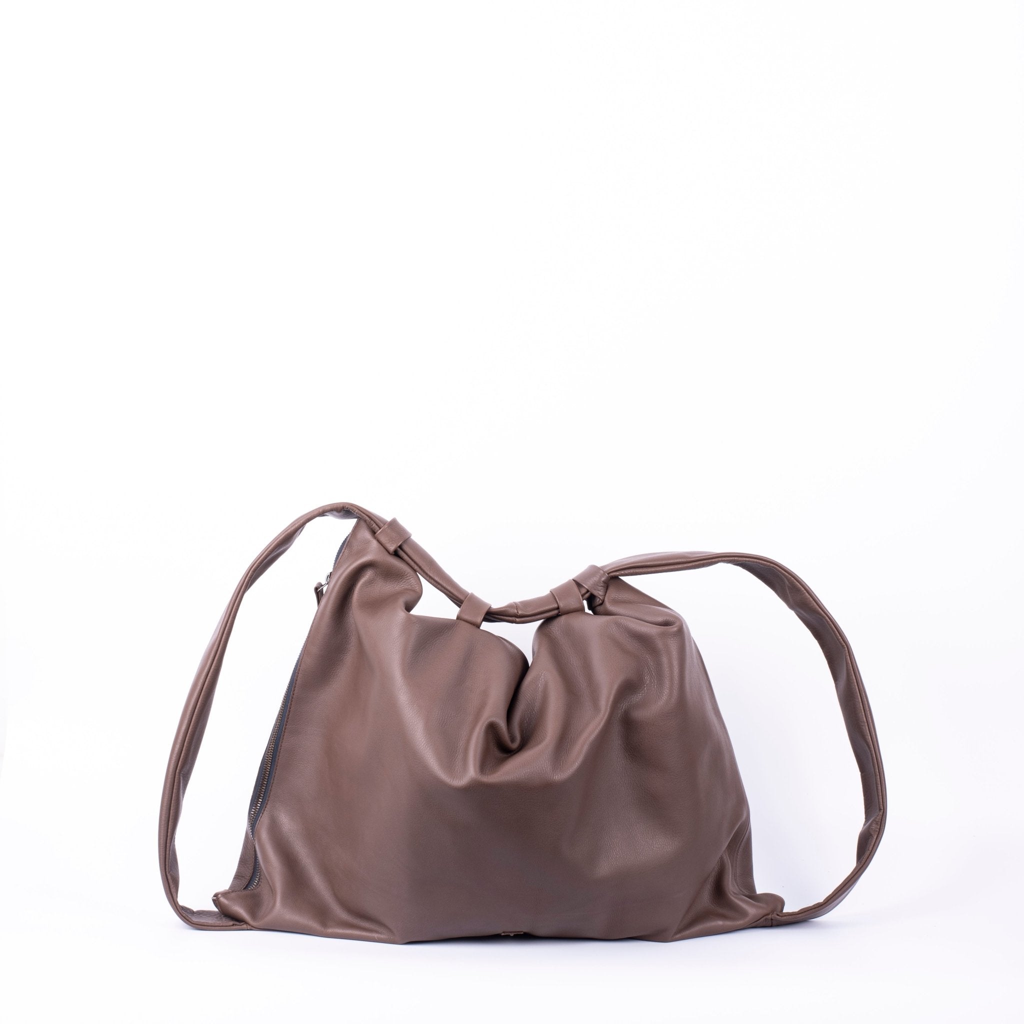 Zosia Amalfi brown - zaino in pelle marrone trasformabile in borsa a spalla o borsa a tracolla - Marta Ray