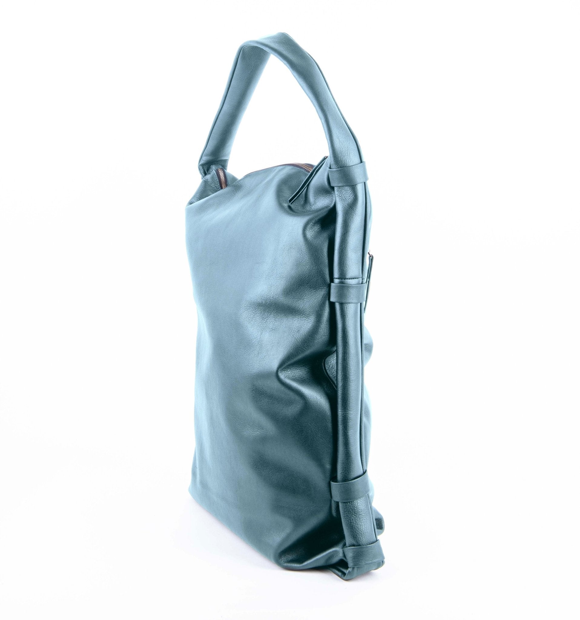 Zosia mousse cardo marino - zaino in pelle verde trasformabile in borsa a spalla o a tracolla - Marta Ray