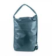 Zosia mousse cardo marino - zaino in pelle verde trasformabile in borsa a spalla o a tracolla - Marta Ray