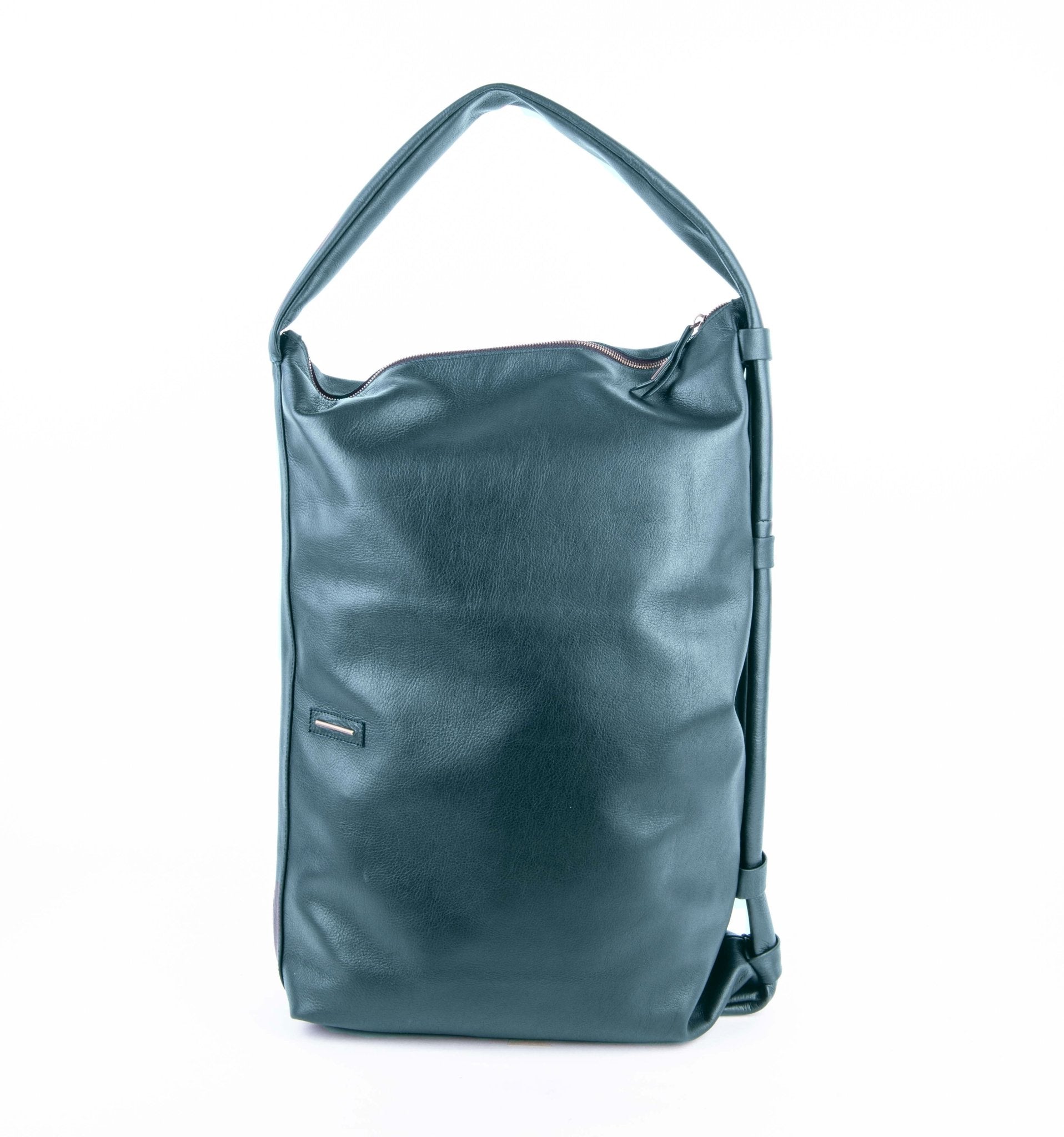 Zosia mousse cardo marino - zaino in pelle verde trasformabile in borsa a spalla o a tracolla - Marta Ray