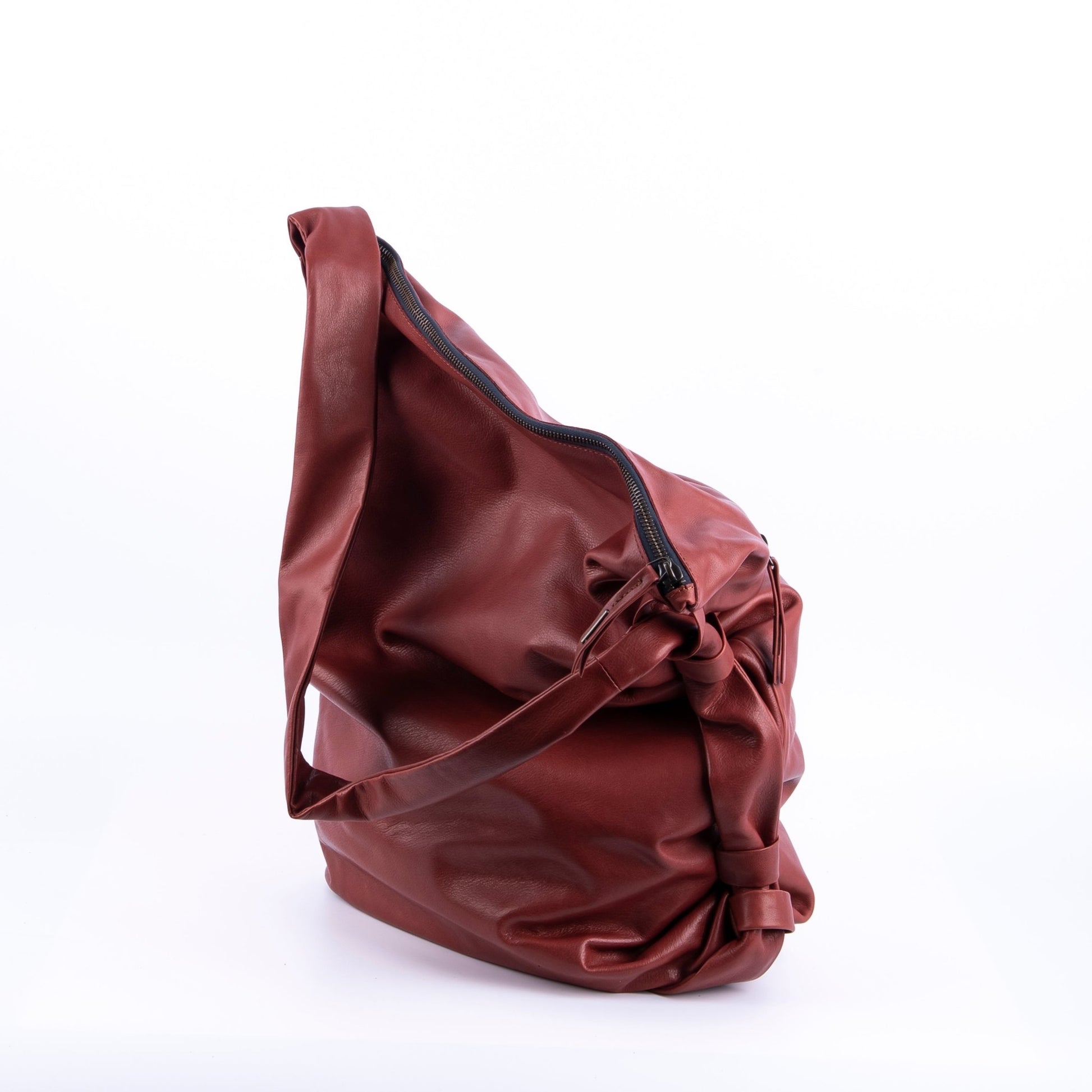 Zosia mousse cuoio inglese - zaino in pelle marrone trasformabile in borsa a spalla o a tracolla - Marta Ray