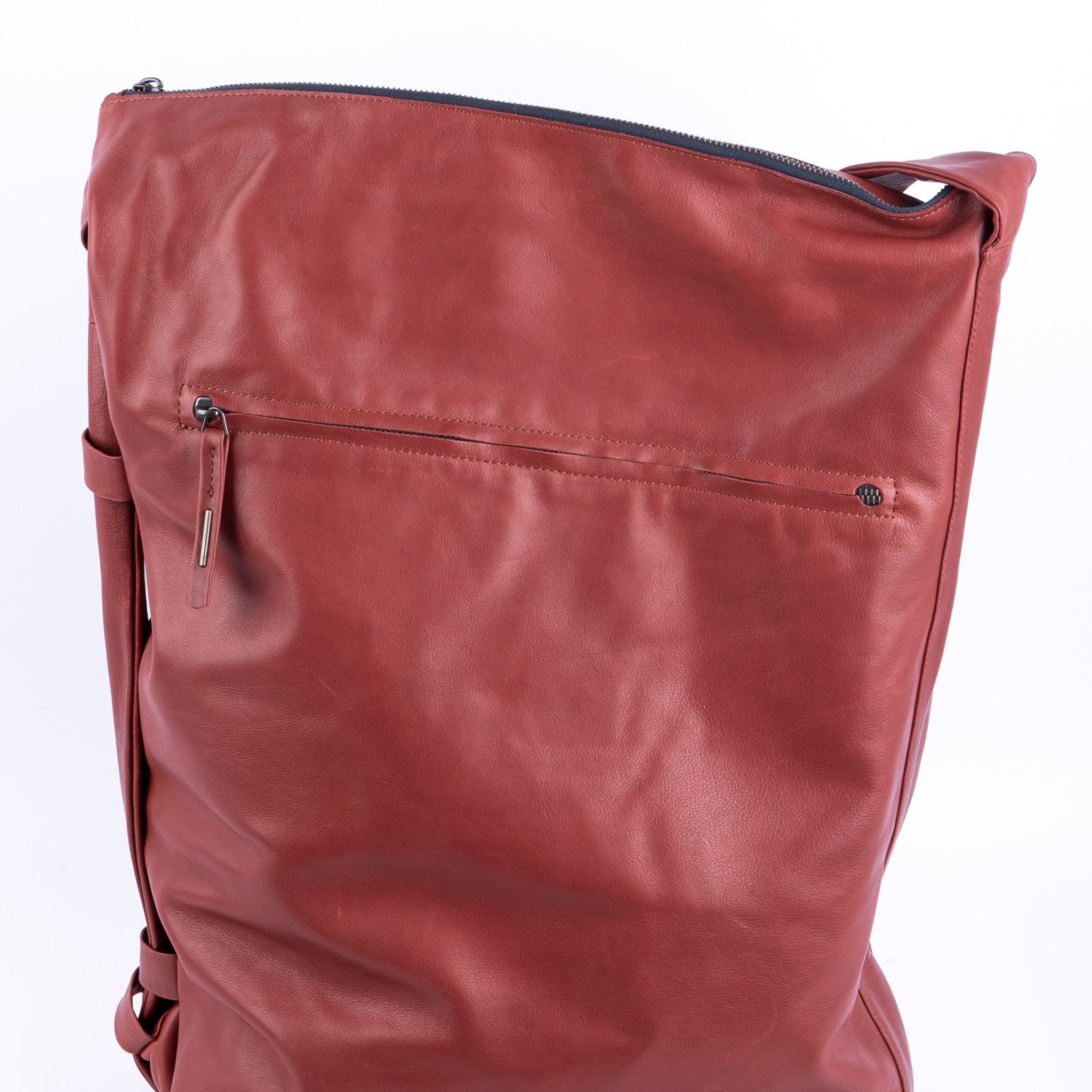Zosia mousse cuoio inglese - zaino in pelle marrone trasformabile in borsa a spalla o a tracolla - Marta Ray