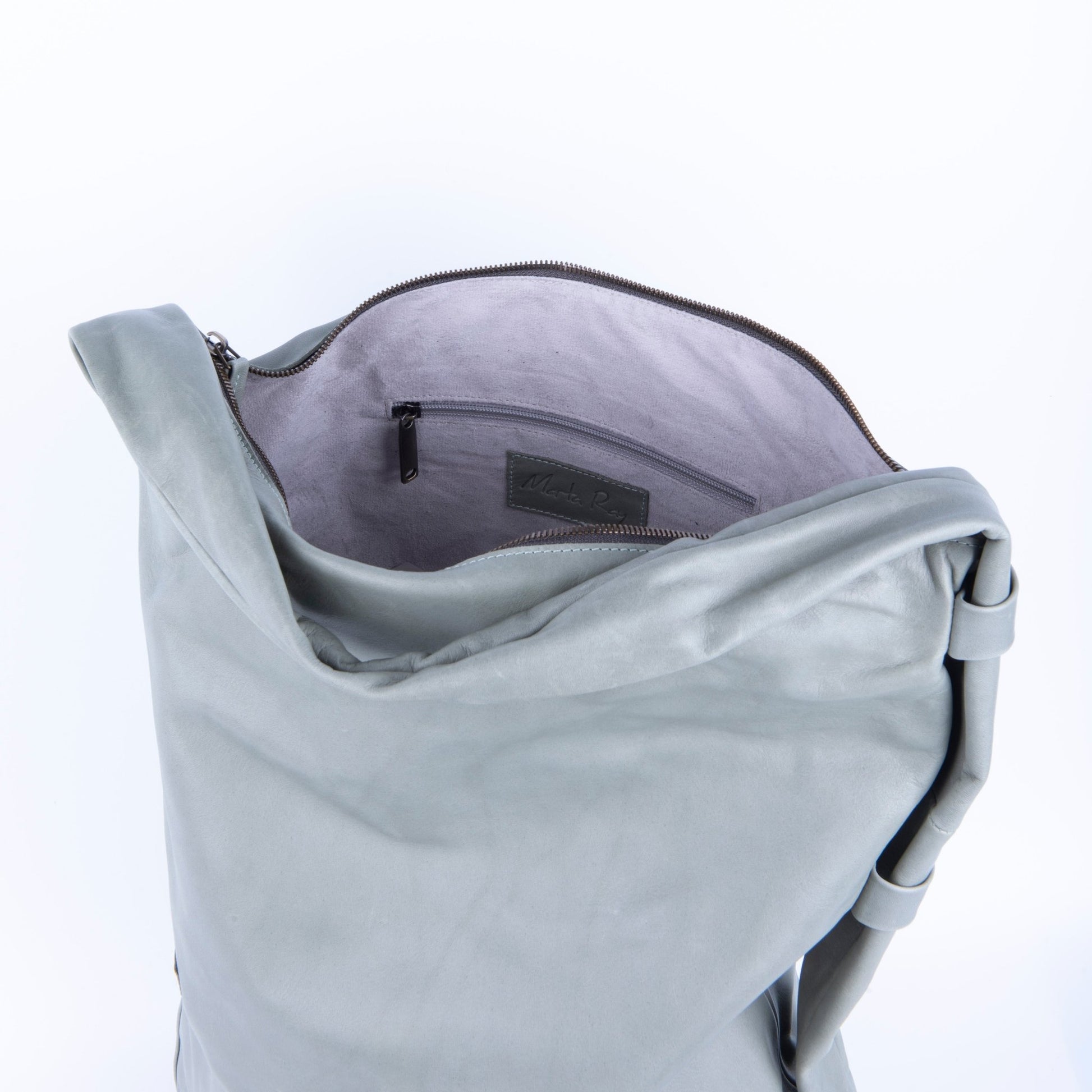 Zosia mousse edera - zaino in pelle verde trasformabile in borsa a spalla o a tracolla - Marta Ray